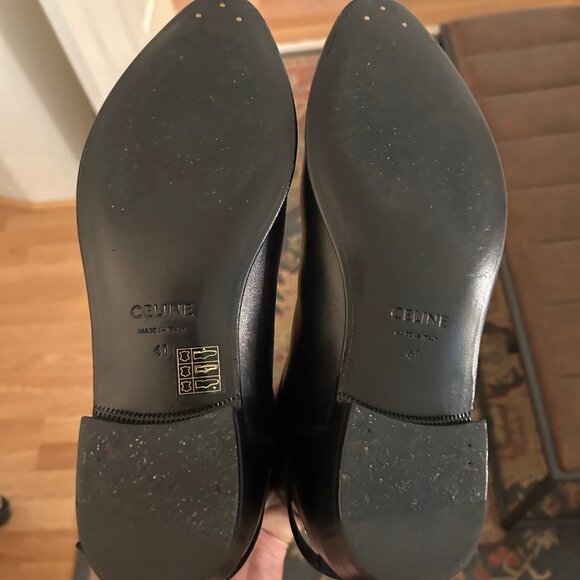 Celine Jacno Shiny Calfskin Back Buckle Zipped Black Boot Mens size 41 - Picture 5 of 5